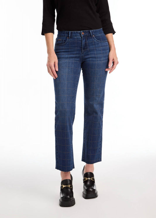 Fdj - Christina Plaid Straight Leg Jeans