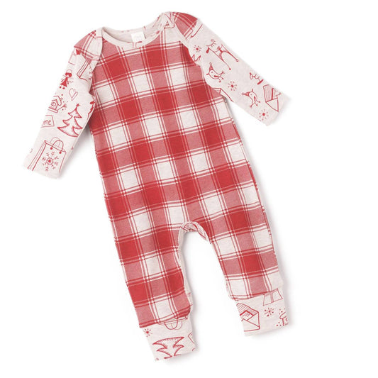Tesa Babe - Baby Unisex Plaid Holiday Romper