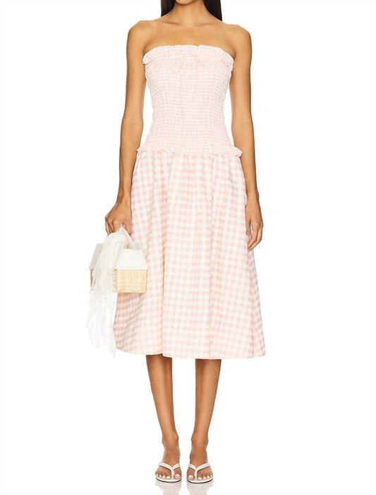 For Love & Lemons - Women's Petal Gingham Midi Dress