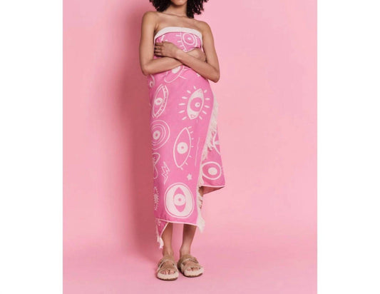 Sun Of A Beach - Electric Eyes Feather Beach Towel