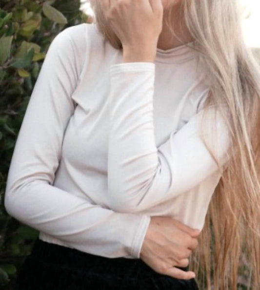 If She Loves - Stretch Knit Mockneck Top