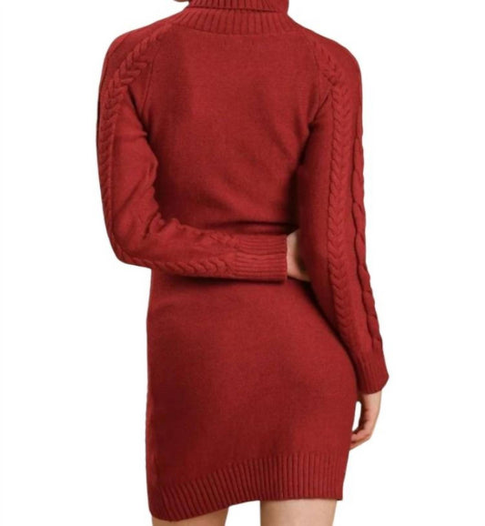 Umgee - Cable Knit Sweater Dress