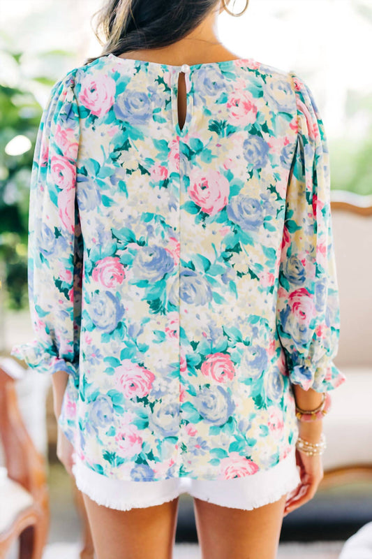 Andree By Unit - Balloon Sleeve Floral Blouse