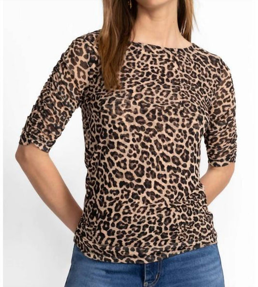 Johnny Was - RUCHED SLEEVE MESH TOP