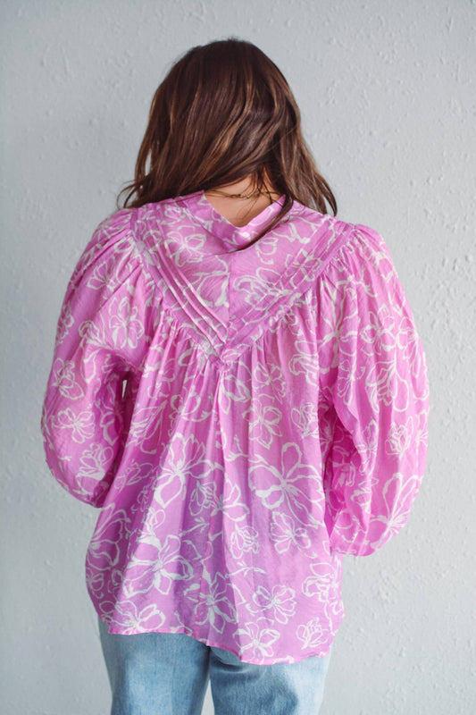 Ee:Some - Nadia Floral Button Down Blouse