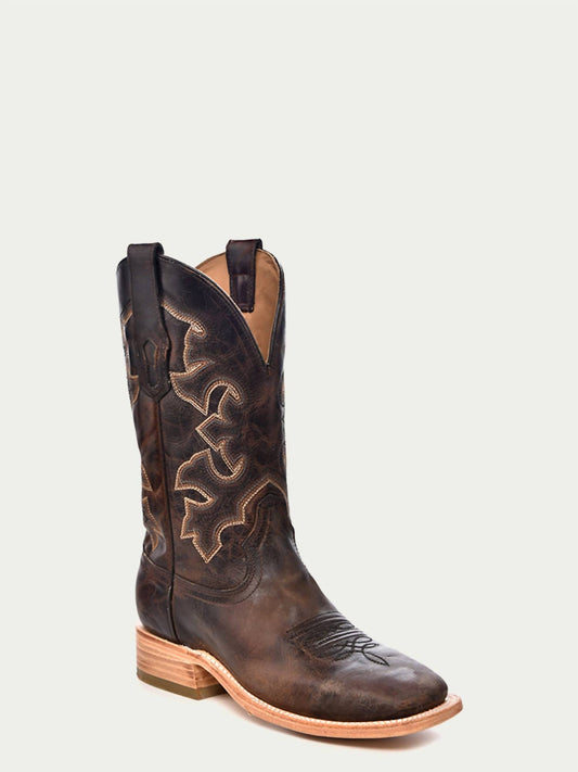 Corral - Men's Embroidery Square Toe Cowboy Boot