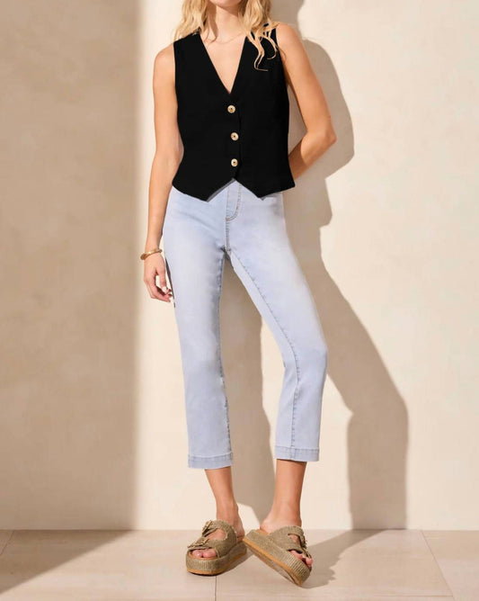 Tribal - Lined Horn Button Front Vest