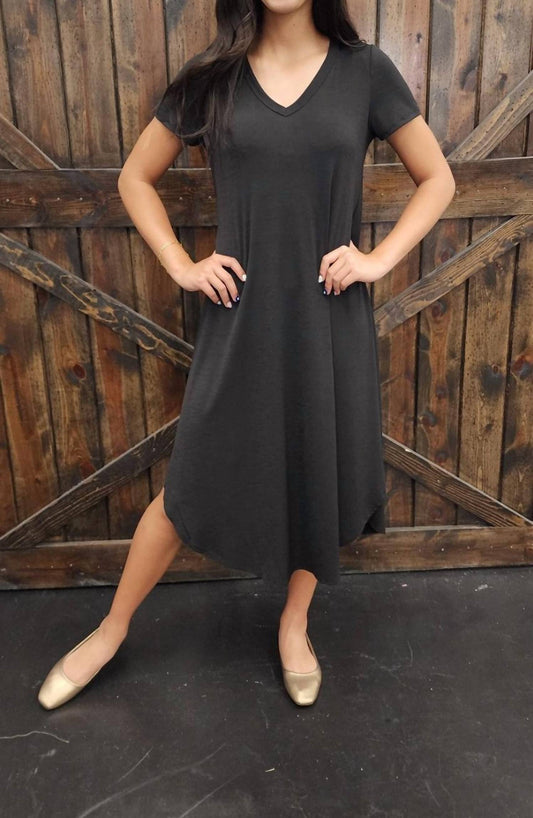 Dear Scarlett - Short Sleeve Midi Dress