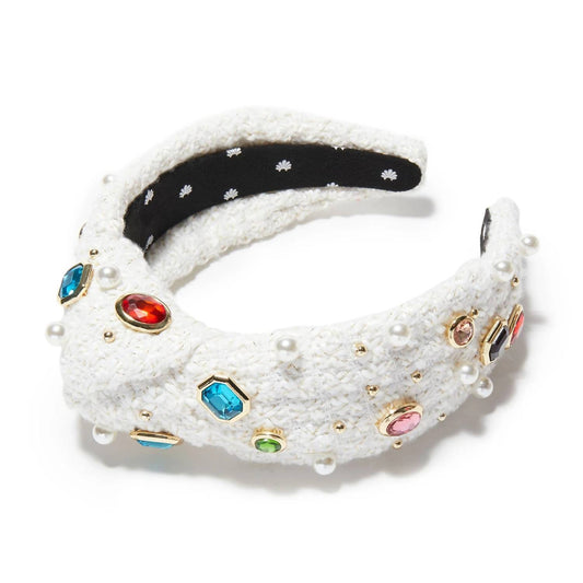 Lele Sadoughi - Women's Gem Bezel Boucle Knotted Headband