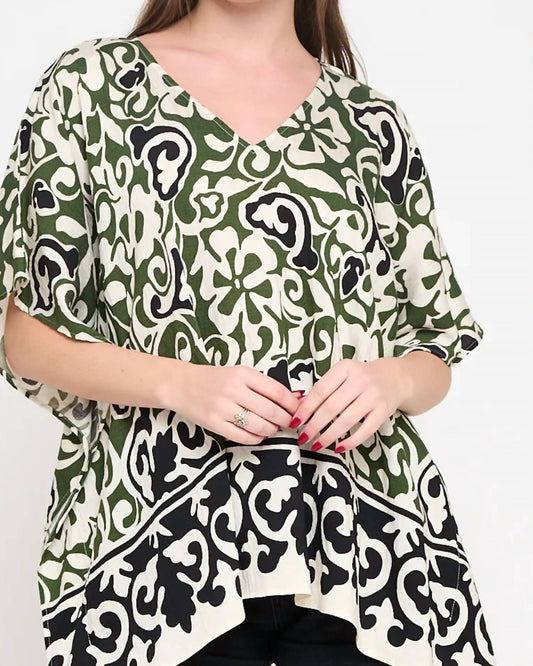 Meet Me In Santorini - Scroll Tunic Top