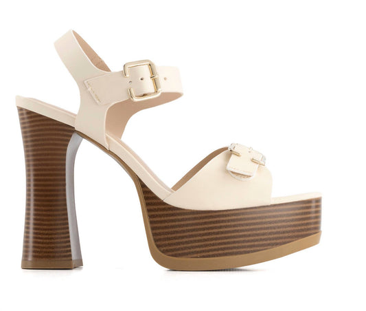 Andrea - Andrea Women's Heeled Platform Ankle Strap Sandals 64761