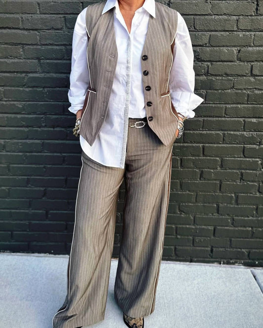 Strut & Bolt - Polly Pinstripe Pantsuit