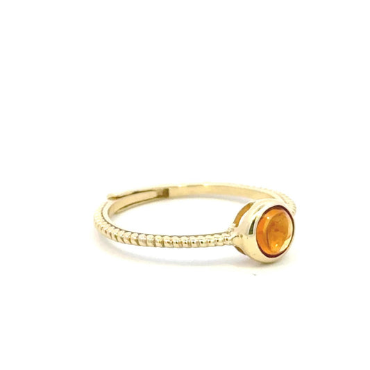 Aamiaa - Color Candy Collection Ring With 5mm Round Citrine