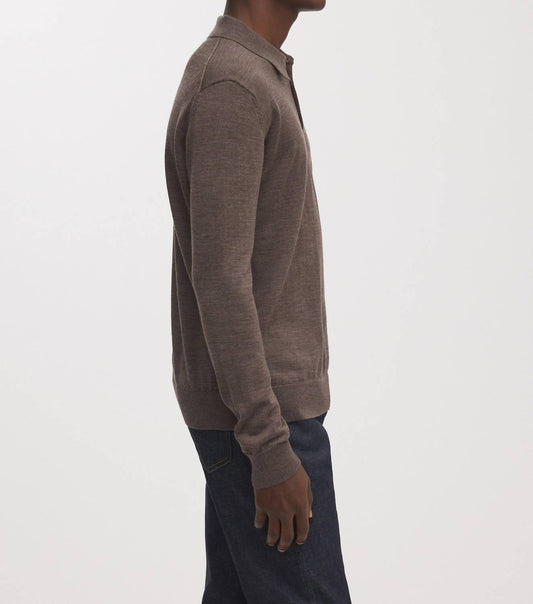 Asket - The Merino Wool Long Sleeve Polo Shirt