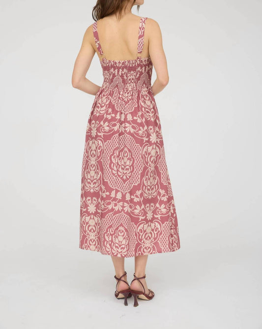 Blu Pepper - Floral Damask Midi Dress