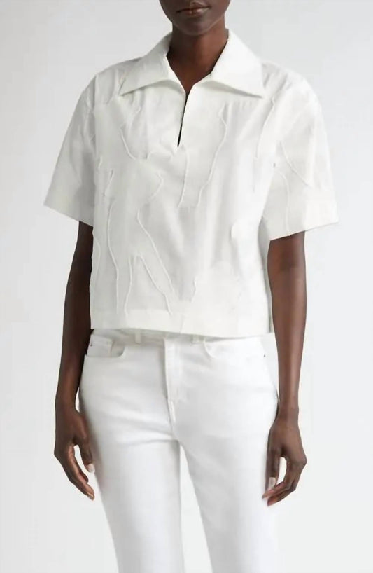 Lafayette 148 - Jacquard Popover Blouse