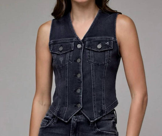 Hidden - Fitted Denim Vest