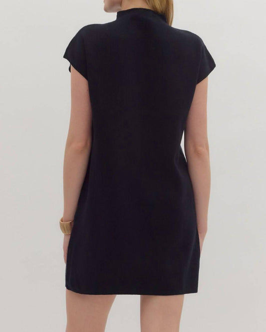 Entro - Mock Neck Pullover Sweater Dress