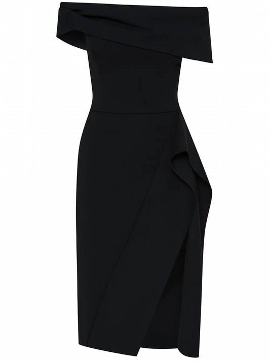 Oscar De La Renta - Off-the-Shoulder Drape Cocktail Dress