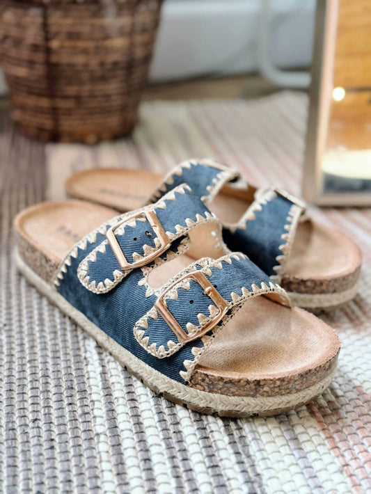 Bamboo - Women's Espadrille Embroidered Sandals