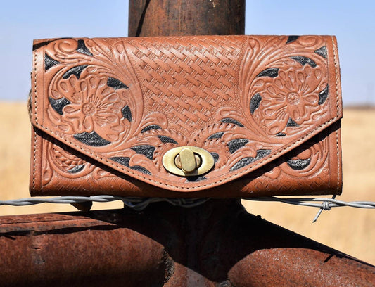 Myra - Women's Amity Embossed Leather Wallet