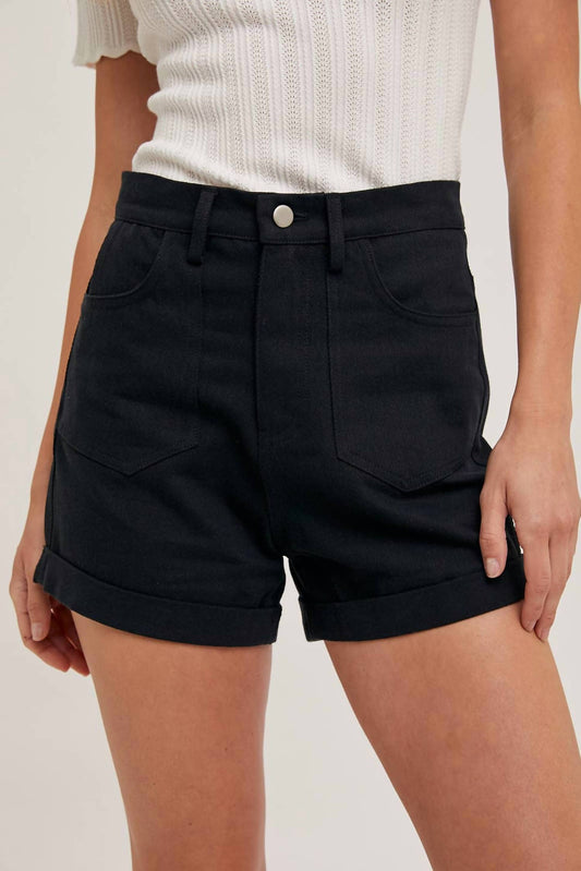 Bluivy - High-rise Denim Mom Short