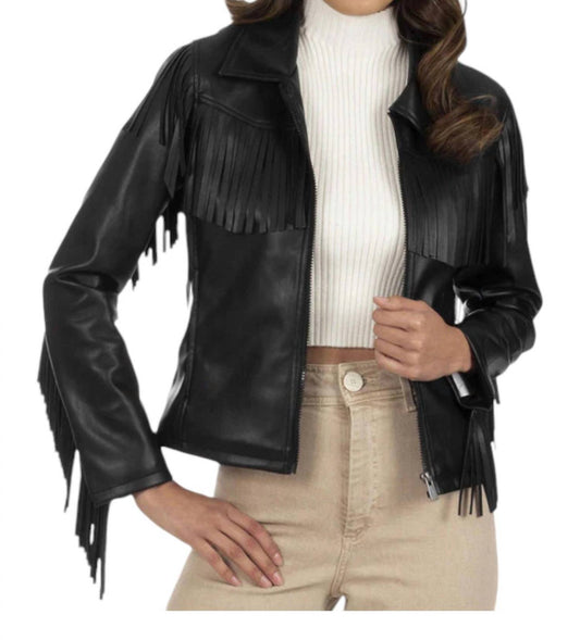 Wrangler - Fringed Faux-Leather Jacket
