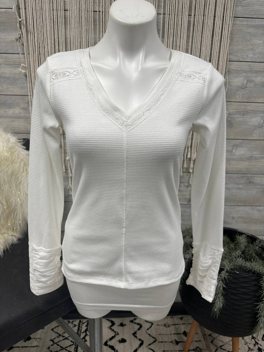 Hem & Thread - Women's V Neck Thermal Shirt