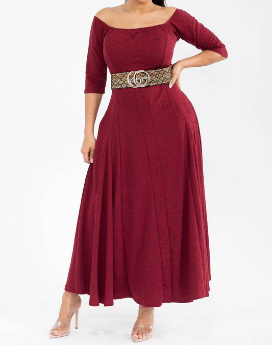 Karen T Design - Off The Shoulder Maxi Dress