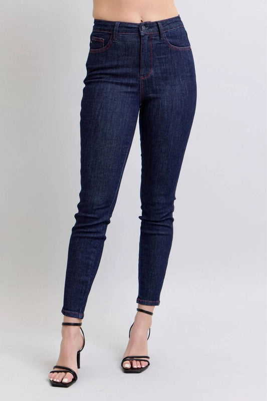 Judy Blue - High Waist Heart Shaped Back Pockets Skinny Denim Jeans