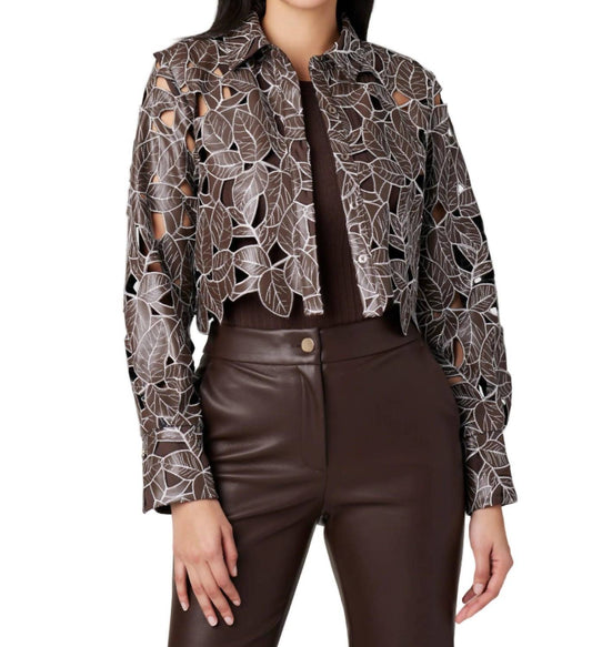 Toccin - Beatrix Lace Vegan Leather Top