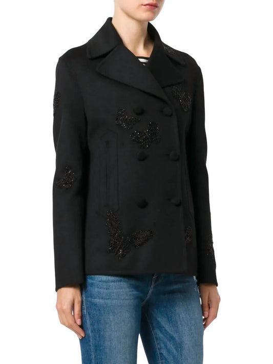 Valentino - Butterfly-embroidered Coat