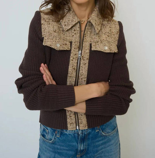 Central Park West - Halsey Tweed And Sweater Jacket