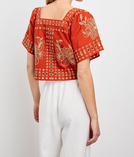 Rails - Laine Embroidered Eyelet Top