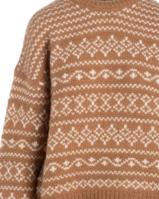 Naadam - Women's Luxe Lofty Alpaca Fair Isle Crewneck Top