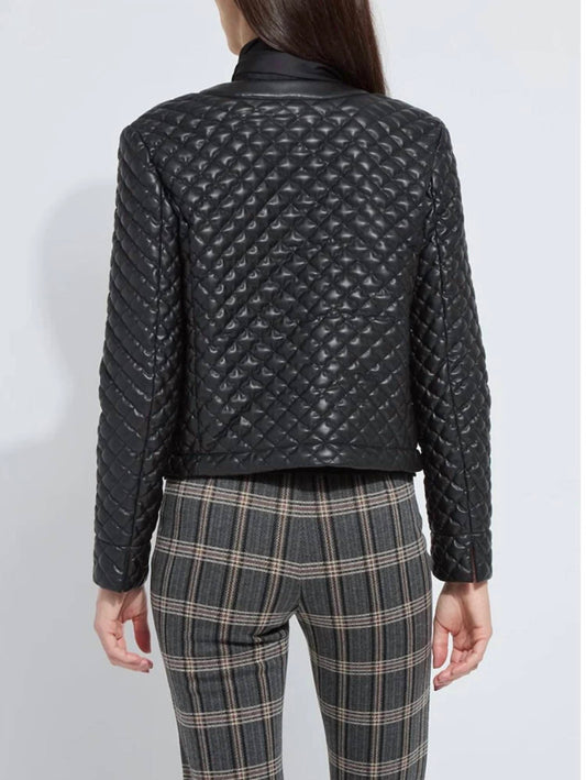 Lysse - aurelle quilted vegan leather jacket