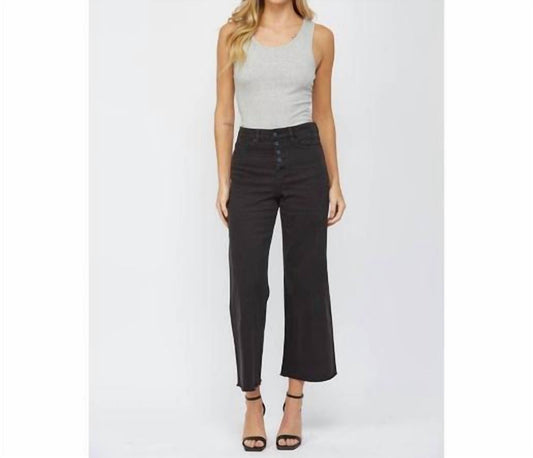 Mica Denim - Chromatic High Rise Wide Crop Jeans