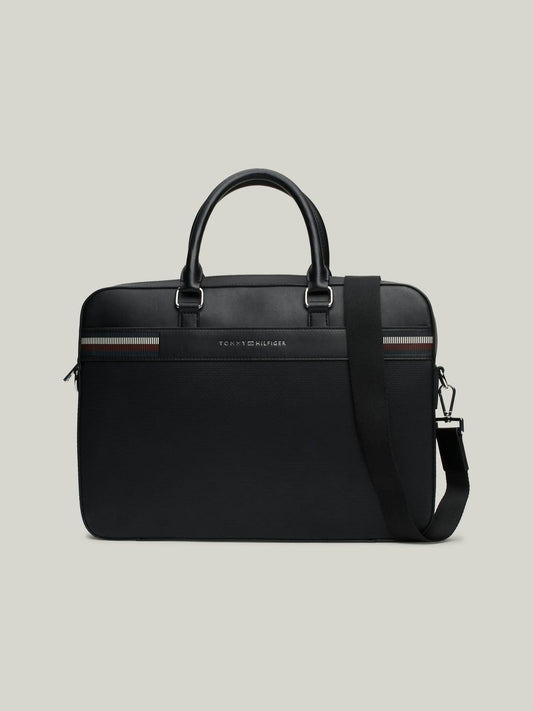 Tommy Hilfiger - Men's Textured Logo Computer Bag
