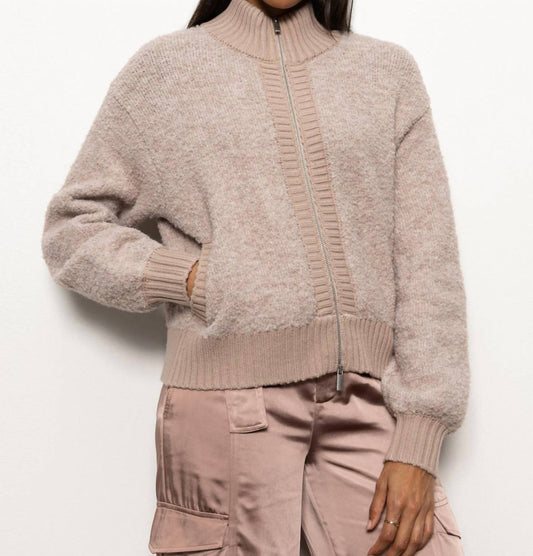 Sanctuary - Boucle Knit Bomber Jacket