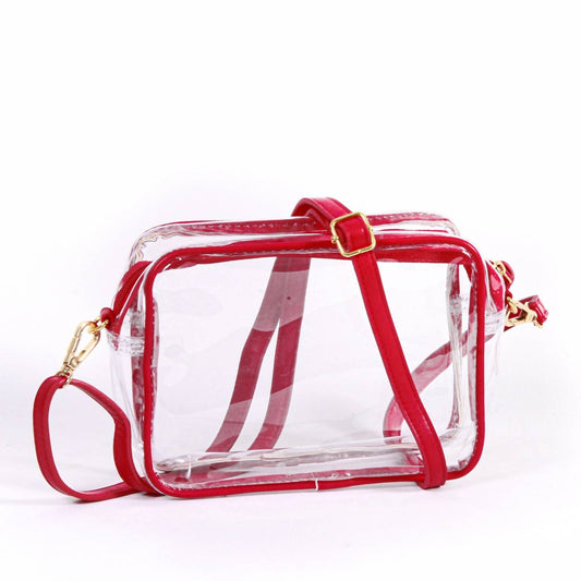 Desden - Women's Bridget Clear Purse With Reversible Patterned Shoulder Straps