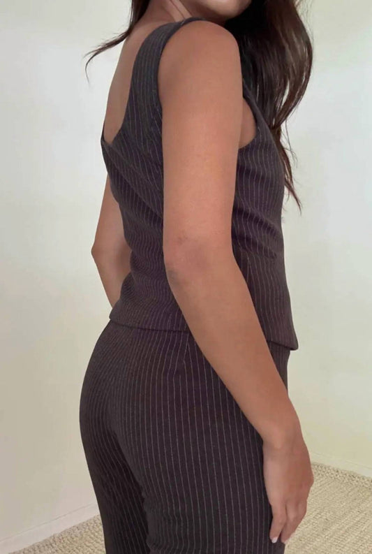 Et Clet - The Kaye Pinstripe Vest Top