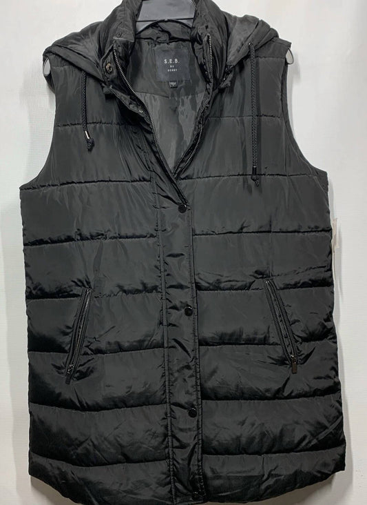 Sebby - Women's Puffer Vest With Drawstring Waist