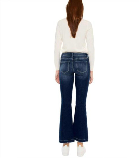 Kancan - Petite Mid Rise Flare Jean