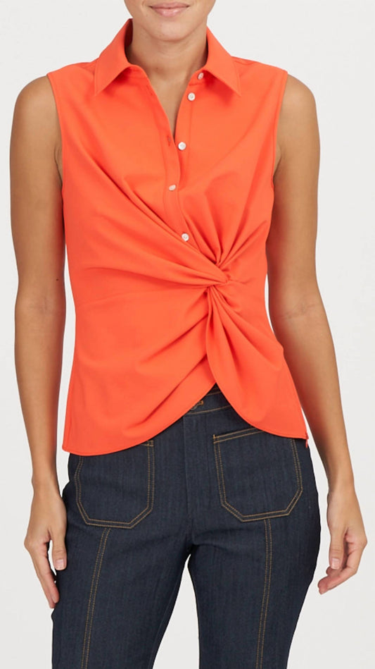 Cinq A Sept - Dani Button-front Twist Top