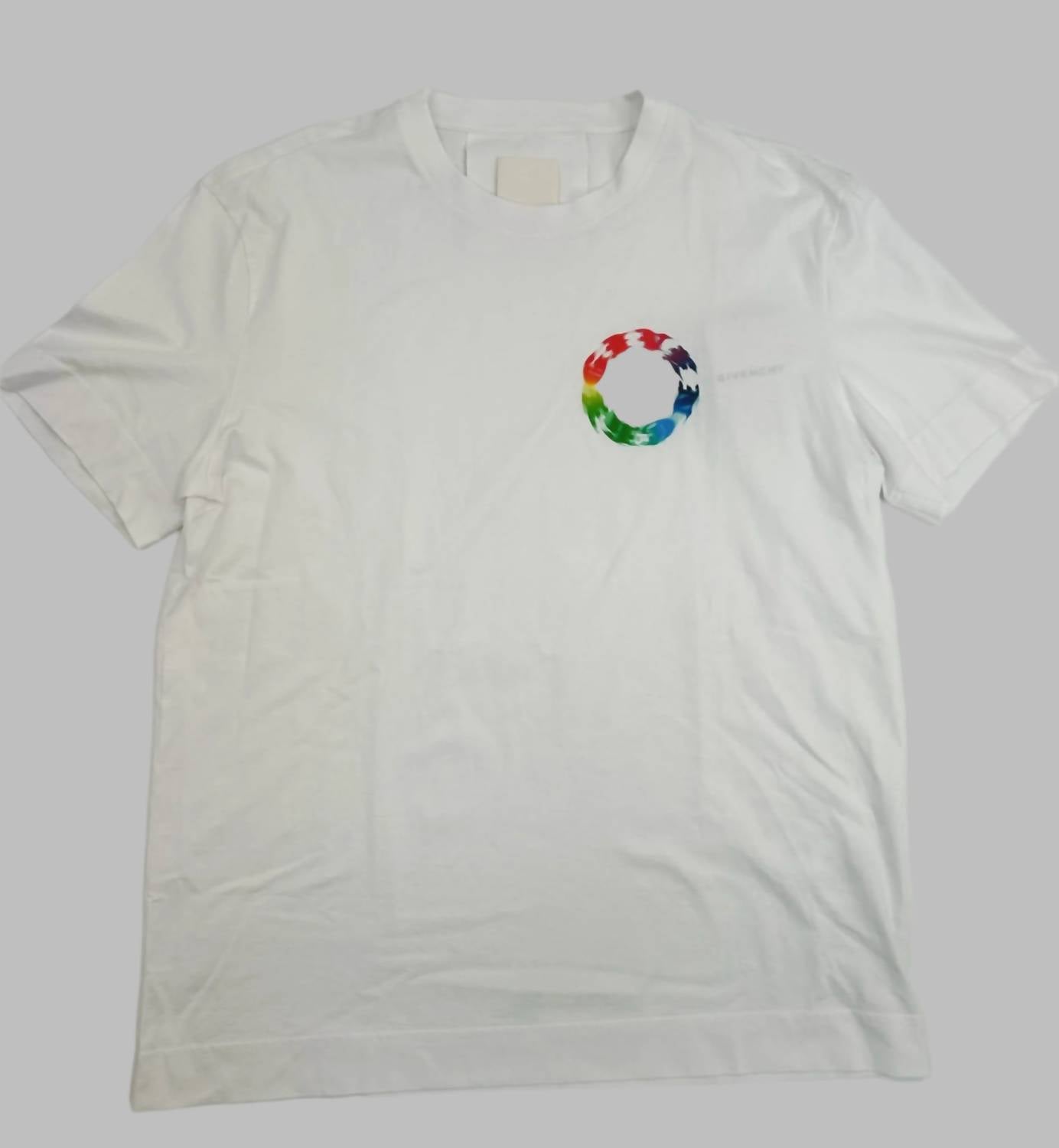 Givenchy Classic Fit Bonded T-Shirt Ocean Blue Men's - US, image size:1384x1500