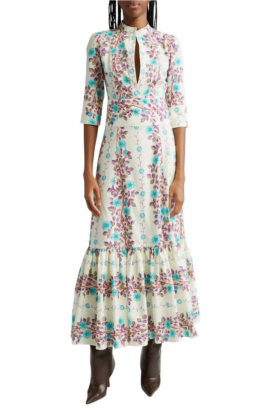 Etro - 3/4 SLEEVE LONG FLORAL DRESS