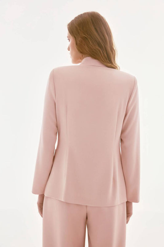 Joseph Ribkoff - Sequined Rosette Brooch Blazer Jacket