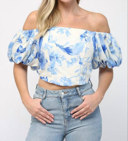 Fate - Flora Puff Sleeve Top