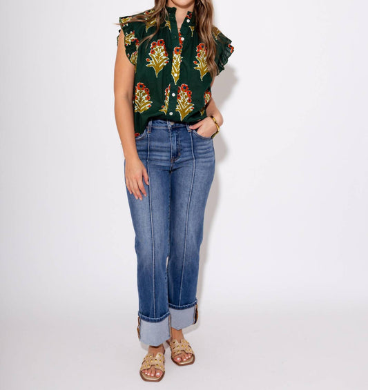 Thml - Floral Grove Flutter Top