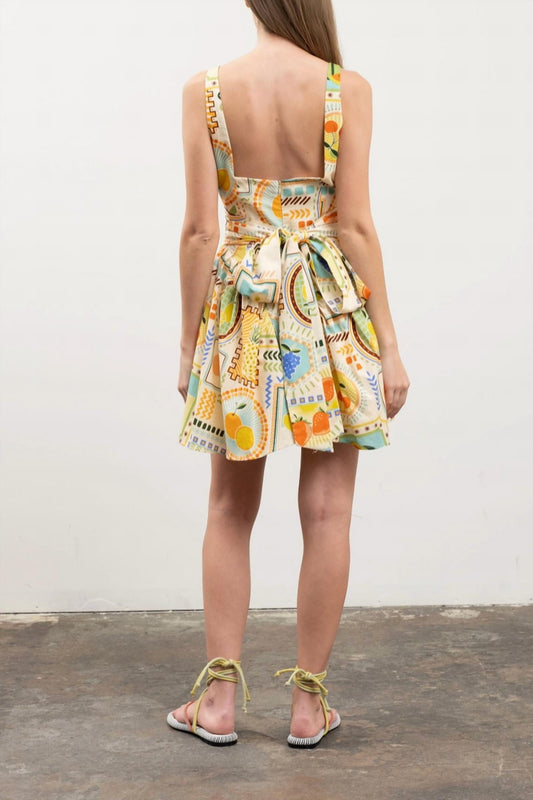 Moon River - Fruit Tile Corset Mini Dress